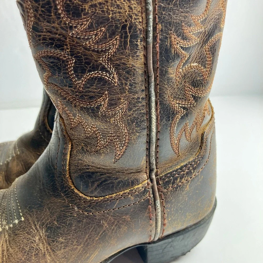Ariat 4LR Style 10001825 Heritage Western Brown Leather Cowboy Boots Size 9